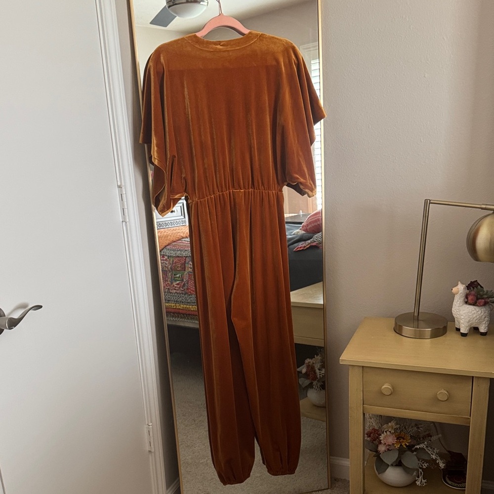 NWT Norma Kamali Rust/Orange Rectangle Jog Jumpsuit - Picture 6 of 12
